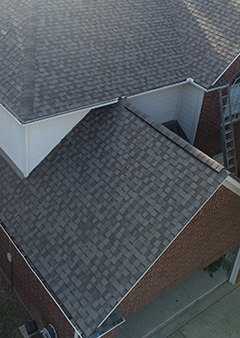 Completed residential roof